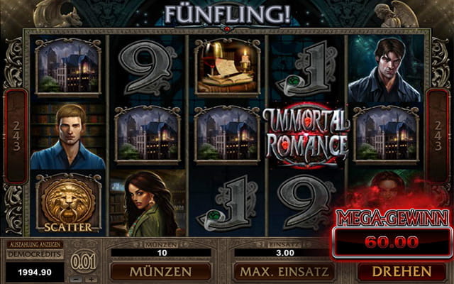 Entscheided selbst, ob der Slot Immortal Romance zu viel von Twilight abgeschaut hat